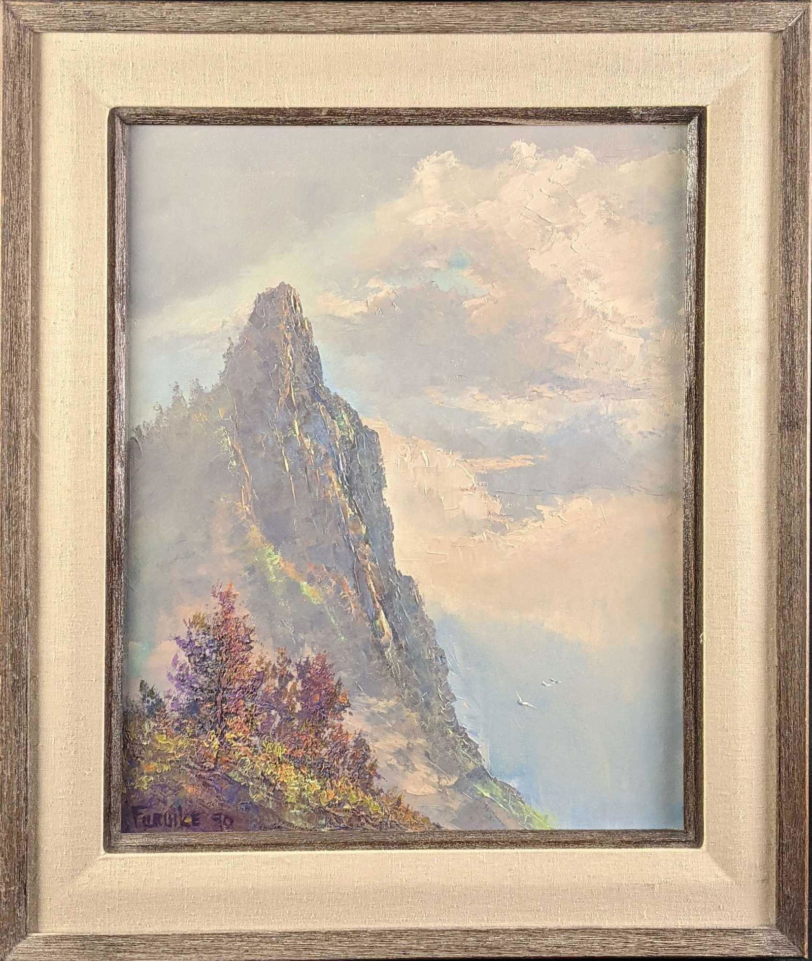 Framed Original Oil On Canvas Hawaii Mountain Ed (1 of 7)