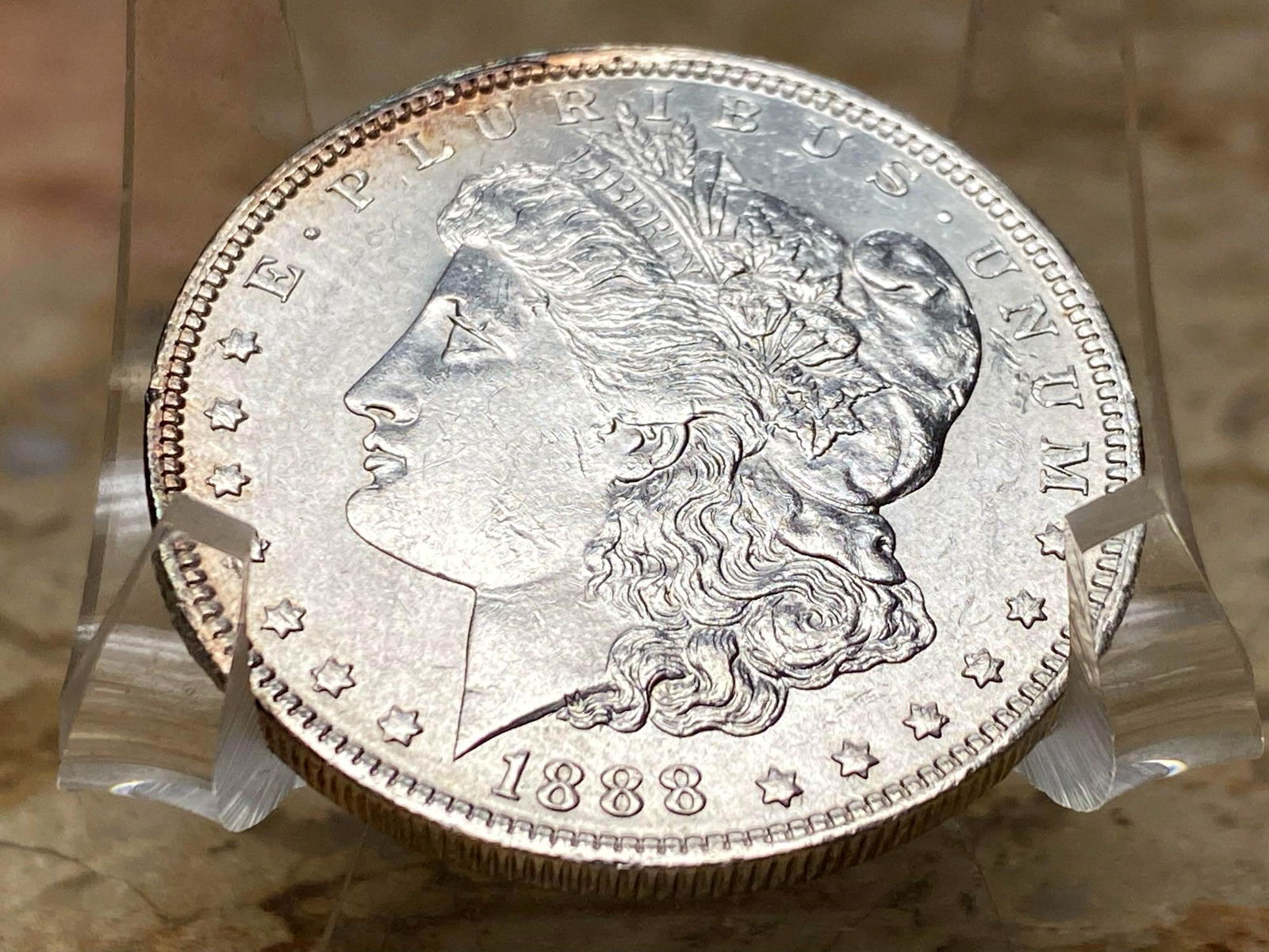 Antique 1888 O VF US Morgan Silver Dollar (1 of 2)