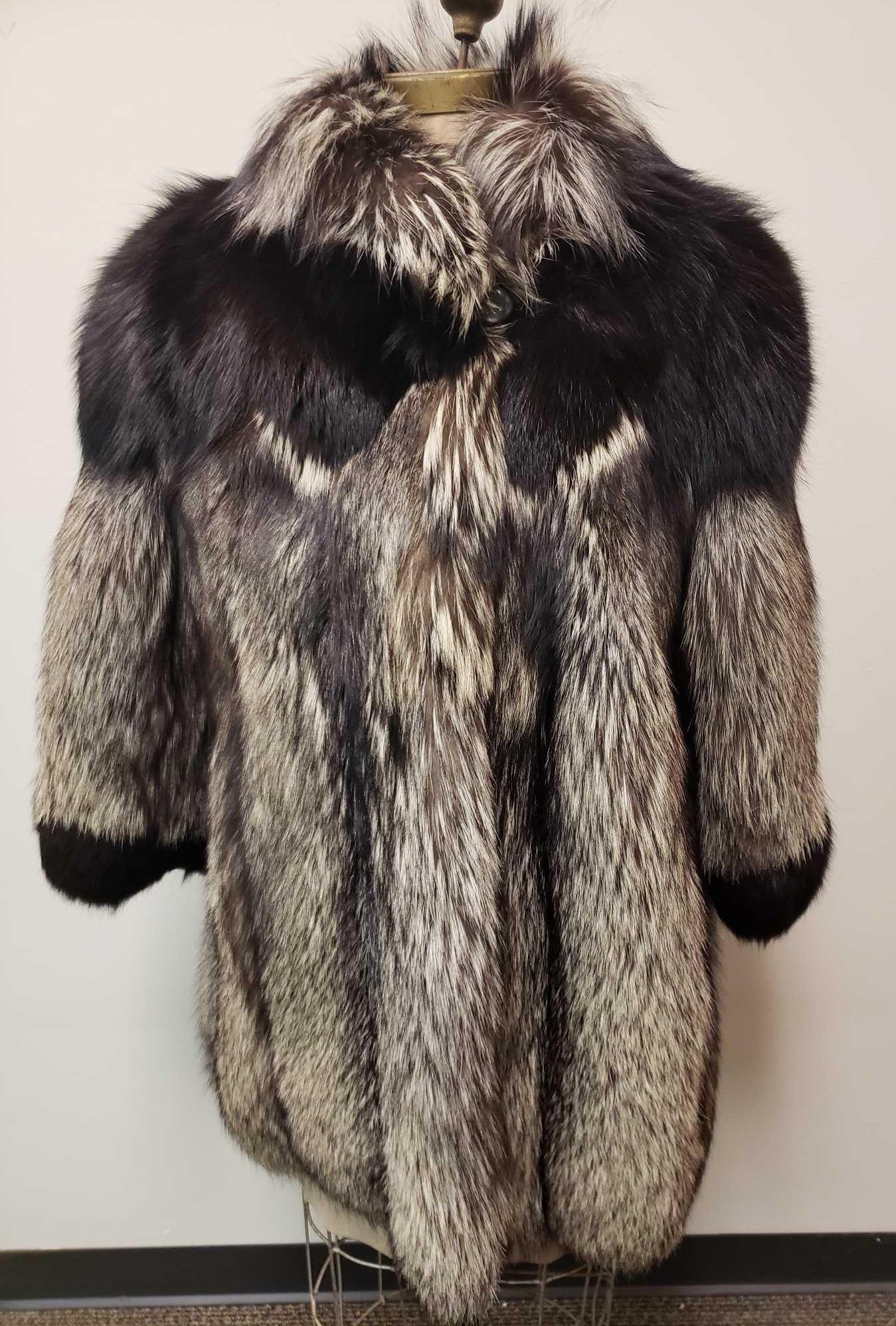 Olivier Furs Canadian Silver Fox Fur Coat (1 of 7)
