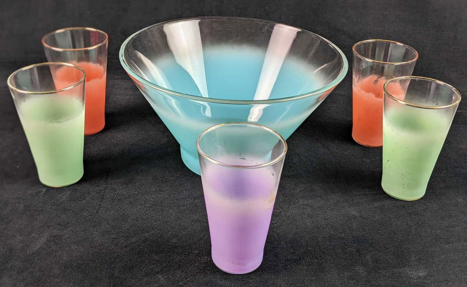 Midcentury Modern Blendo Punch Bowl And Glasses (1 of 9)