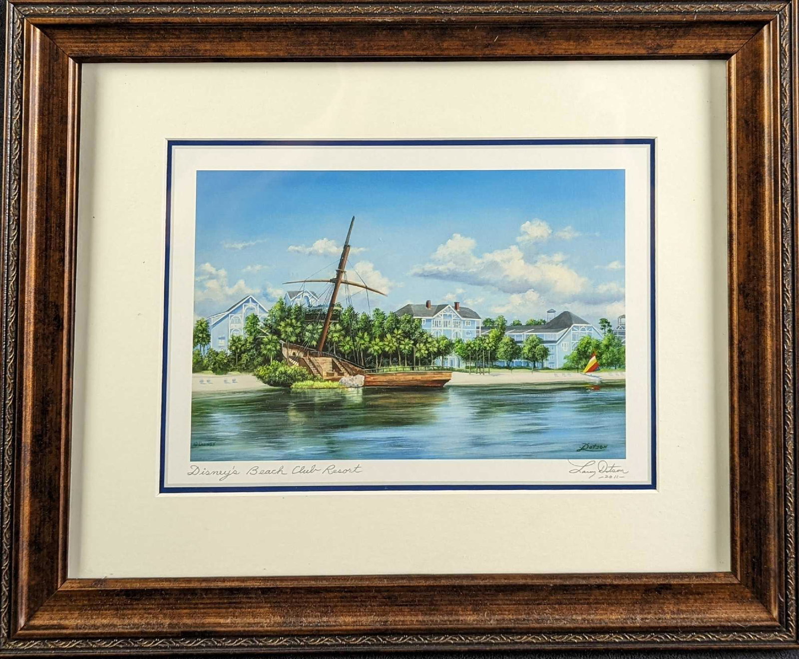 Framed Larry Dotson Disney Beach Club Resort Print (1 of 6)