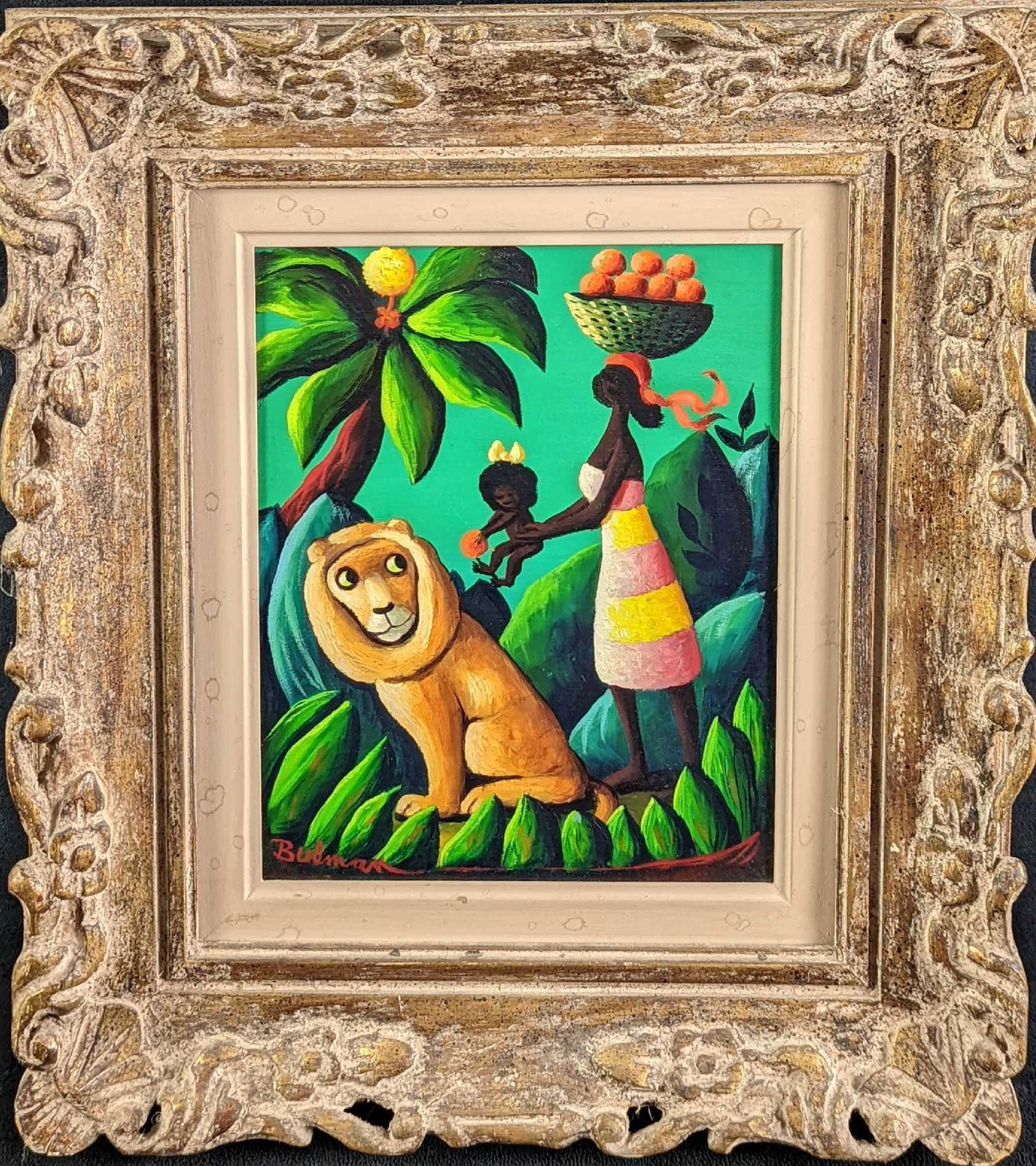 Original Oil On Canvas Orville Bulman Lion (1 of 7)