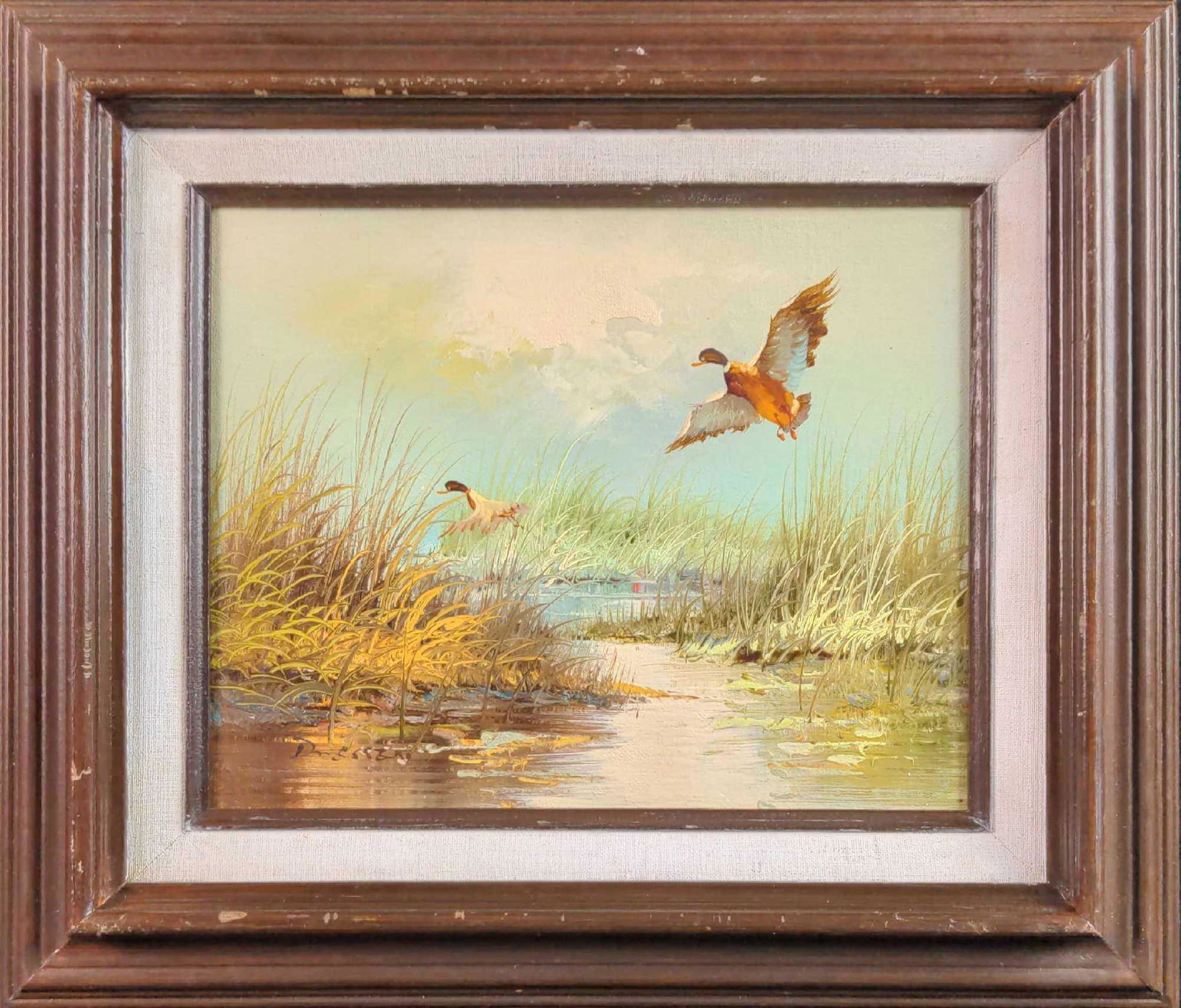 Original Framed Oil On Panel Painting Duck Hunt (1 of 6)