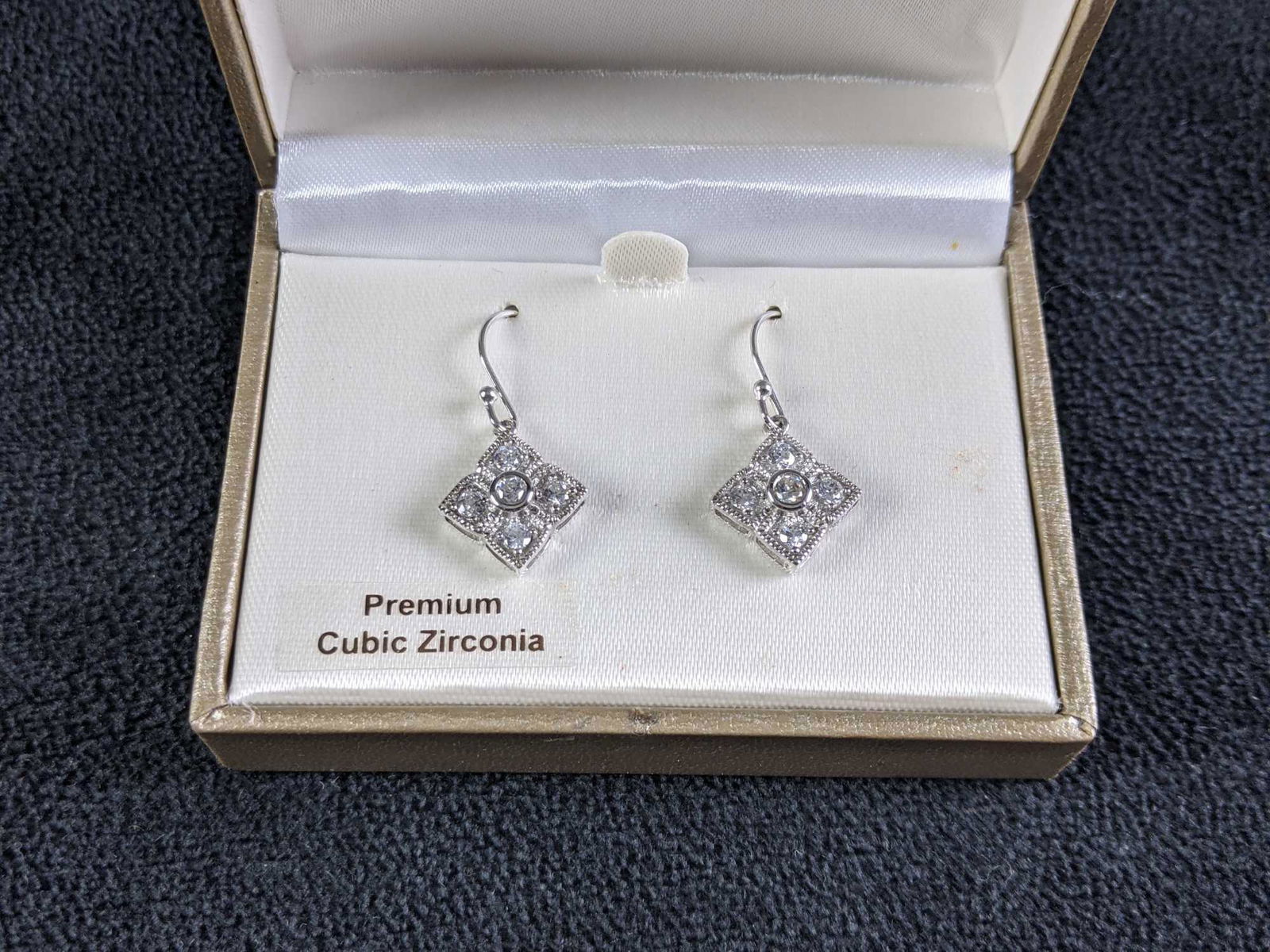 Sterling Silver Earrings Diamond Shaped Earrings (1 of 6)