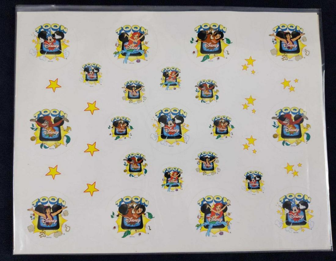 5 Sheets Disney Toon Stickers Mickey Aladdin Ariel (1 of 7)