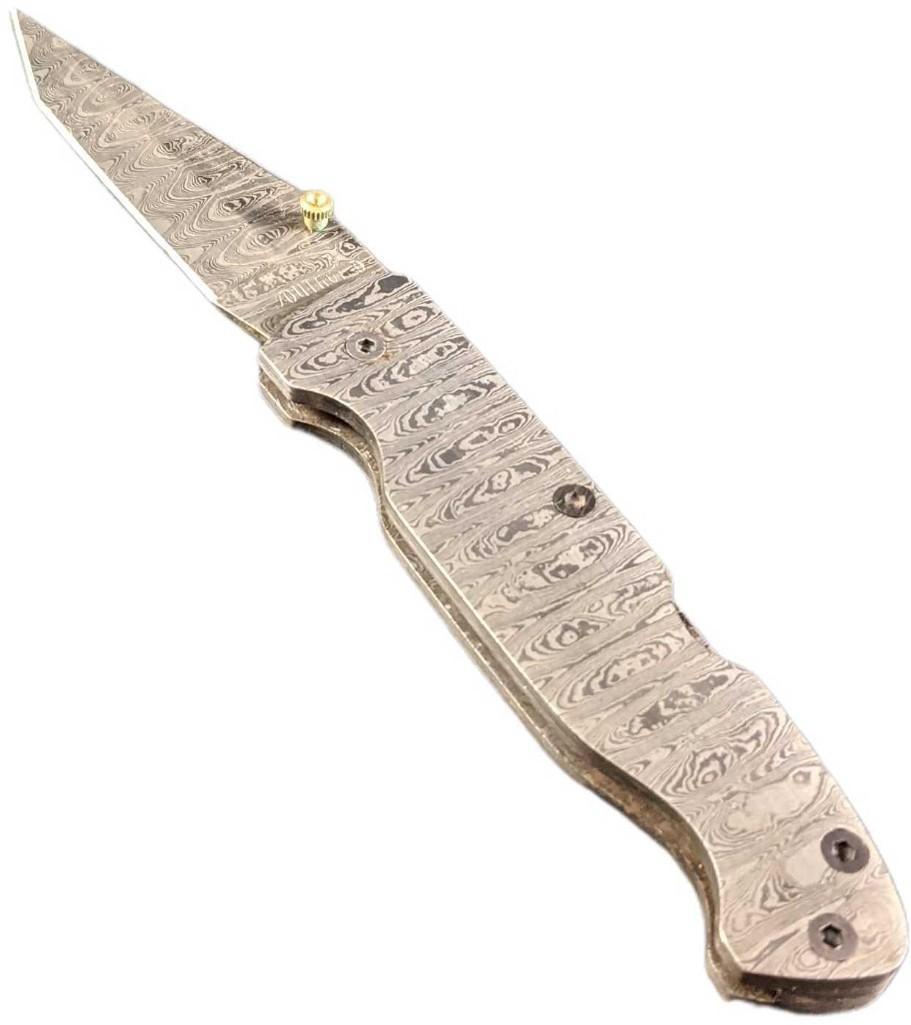 Damascus Steel Fold Up Knife Retired (1 of 9)