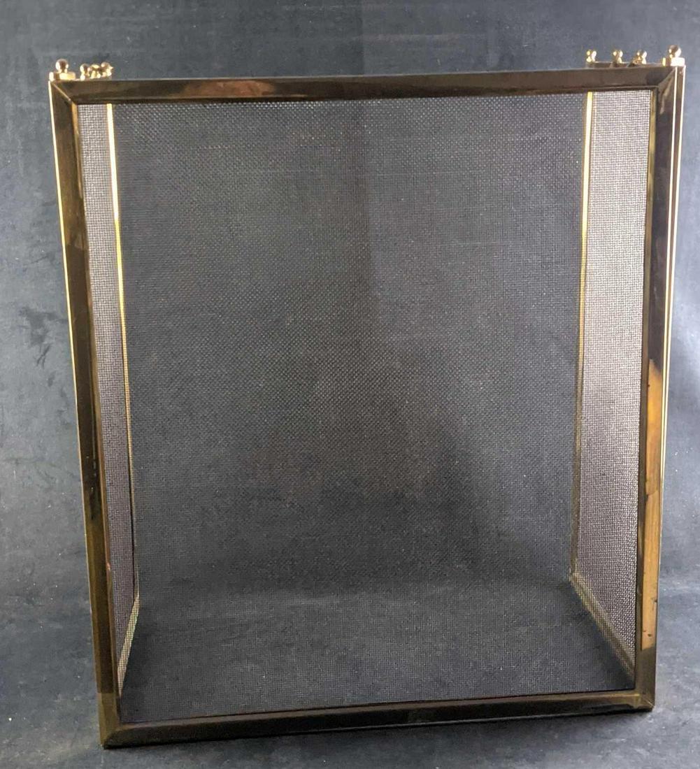 Vintage Brass Fireplace Screen (1 of 6)