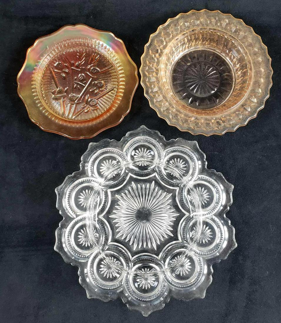 Lot of 3 Vintage Glass Dishes (1 of 9)