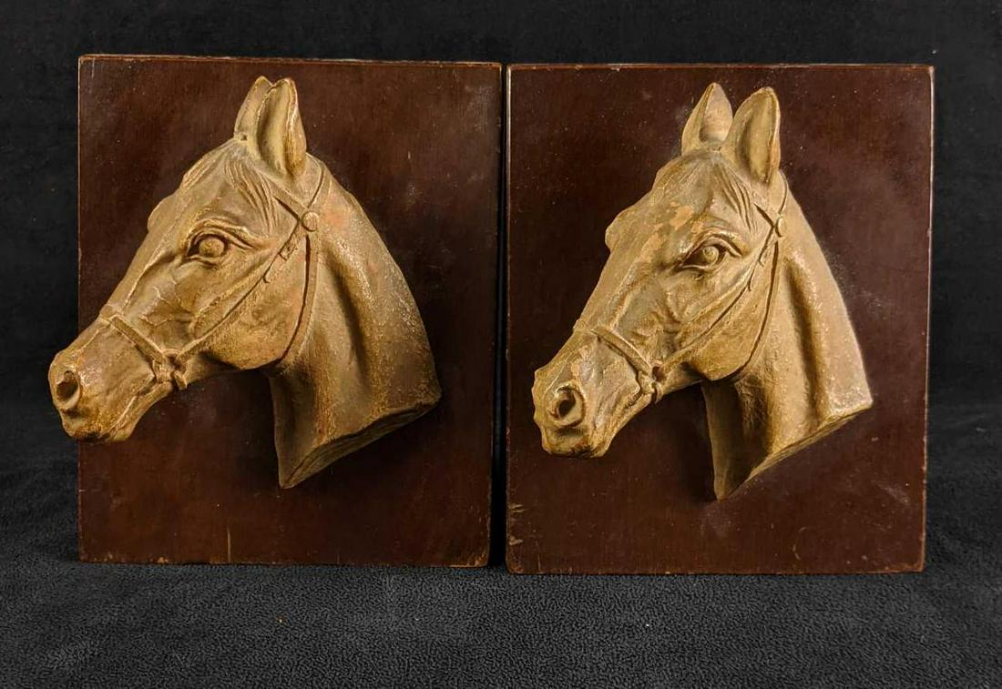 Horse Book Ends Wooden Book Ends Equestrian (1 of 6)