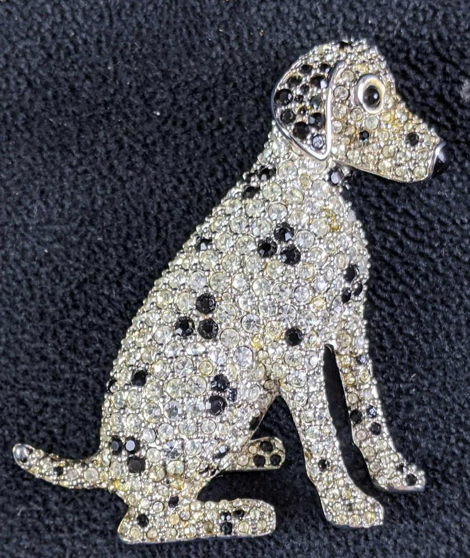 Swarovski Crystal Dog Broach Pin Dalmatian (1 of 6)