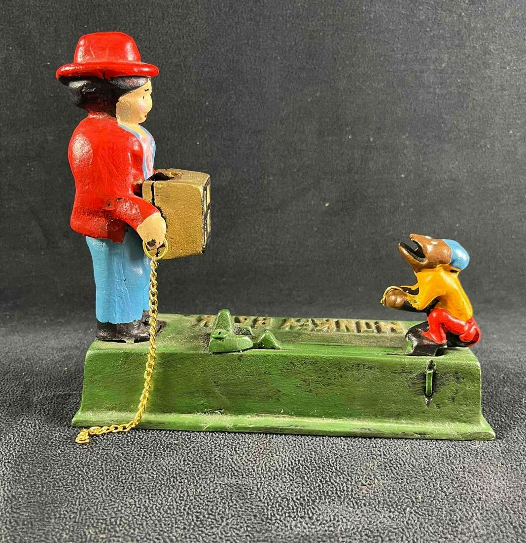 Cast Iron Monkey Bank Piggy Bank Preproduction (1 of 7)