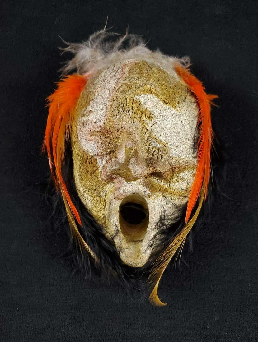 Hand Made Clay Troll Freaky Mask Wall Sculpture (1 of 6)