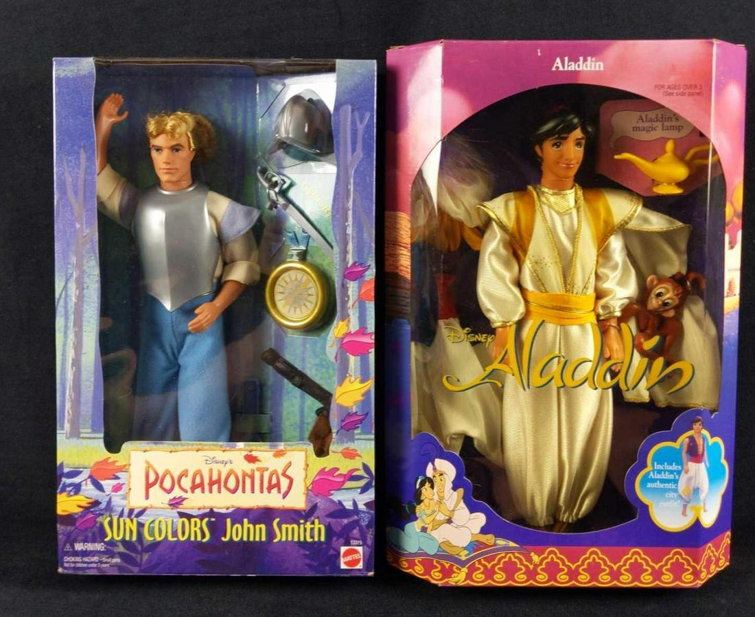 Disney Pocahontas John Smith And Aladdin Dolls