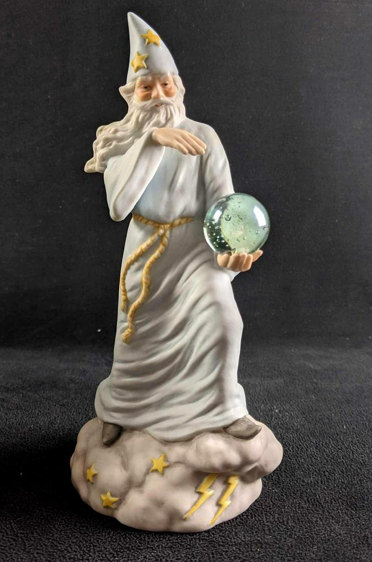 Porcelain Wizard Merlin Figurine by Enesco (1 of 9)