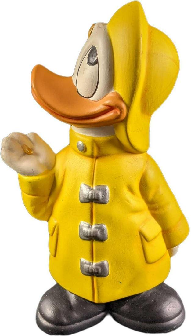 Disney Ceramic Donald Duck In Yellow Raincoat Figurine (1 of 6)