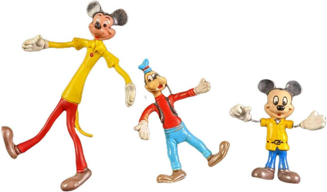 Three Vintage Disney Mickey & Goofy Figures (1 of 6)