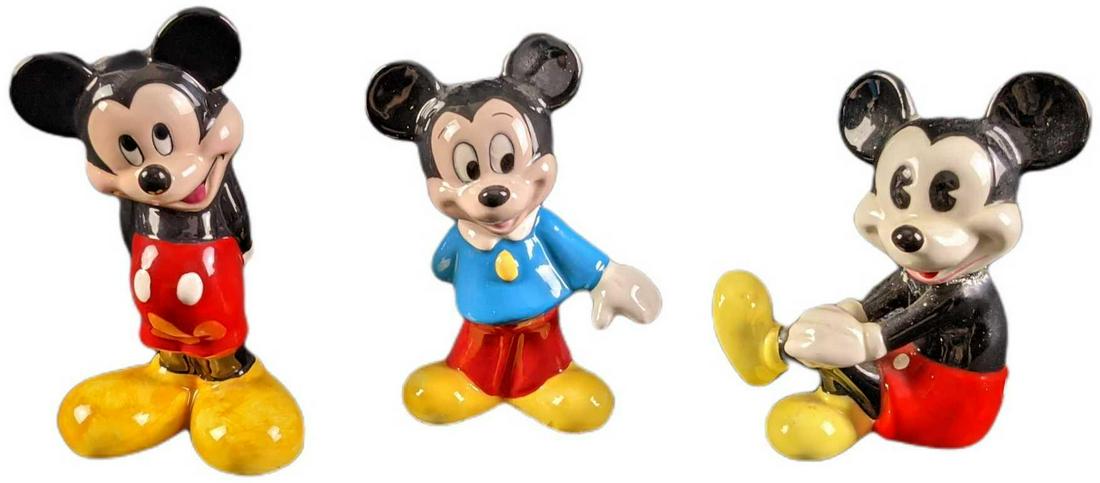 Three Mickey Mouse Ceramic Figurines Disney (1 of 10)