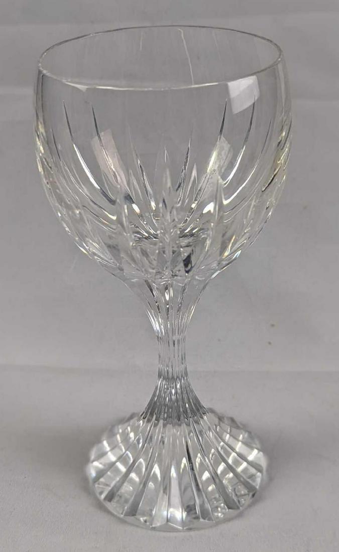 Baccarat Crystal Massena Water Goblet: This, in turn, puts the smoothness of the upper bowl in sharp relief. The intricate detailing gives the Massena glass the appearance of impressive heft, as if it were a modern-day chalice. The polishe