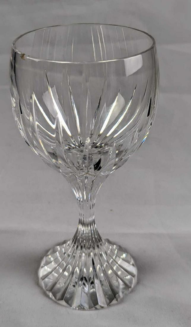 Baccarat Crystal Massena Water Goblet: This, in turn, puts the smoothness of the upper bowl in sharp relief. The intricate detailing gives the Massena glass the appearance of impressive heft, as if it were a modern-day chalice. The polishe