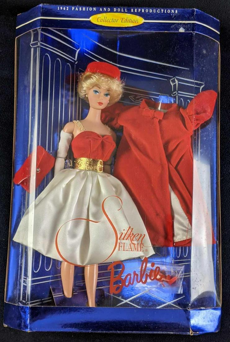 Barbie Silken Flame 1962 Doll Reproduction Collectors: Barbie Silken Flame 1962 Doll Reproduction Collectors This is a Collectors Edition Silken Flame Barbie 1962 Fashion and Doll Reproductions. This doll is in good condition sealed in its original packag