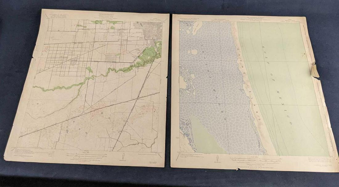 Vintage County Maps of Texas Topography Maps Texas (1 of 9)