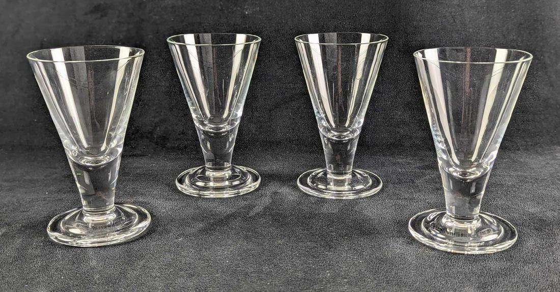 Four Hand Blown Glass Drinking Goblets (1 of 7)