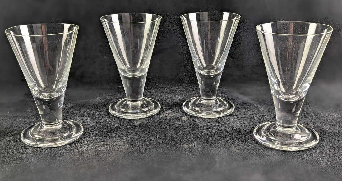 Four Hand Blown Glass Drinking Goblets (1 of 6)