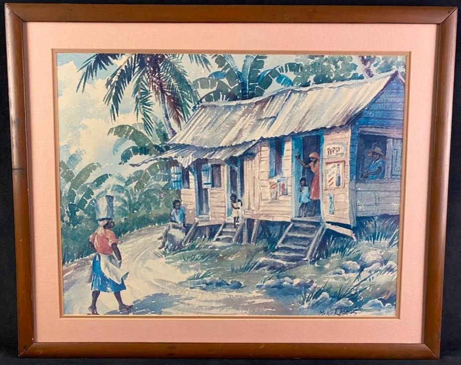 MK Rhodes Print of Jamaica Scene (1 of 8)
