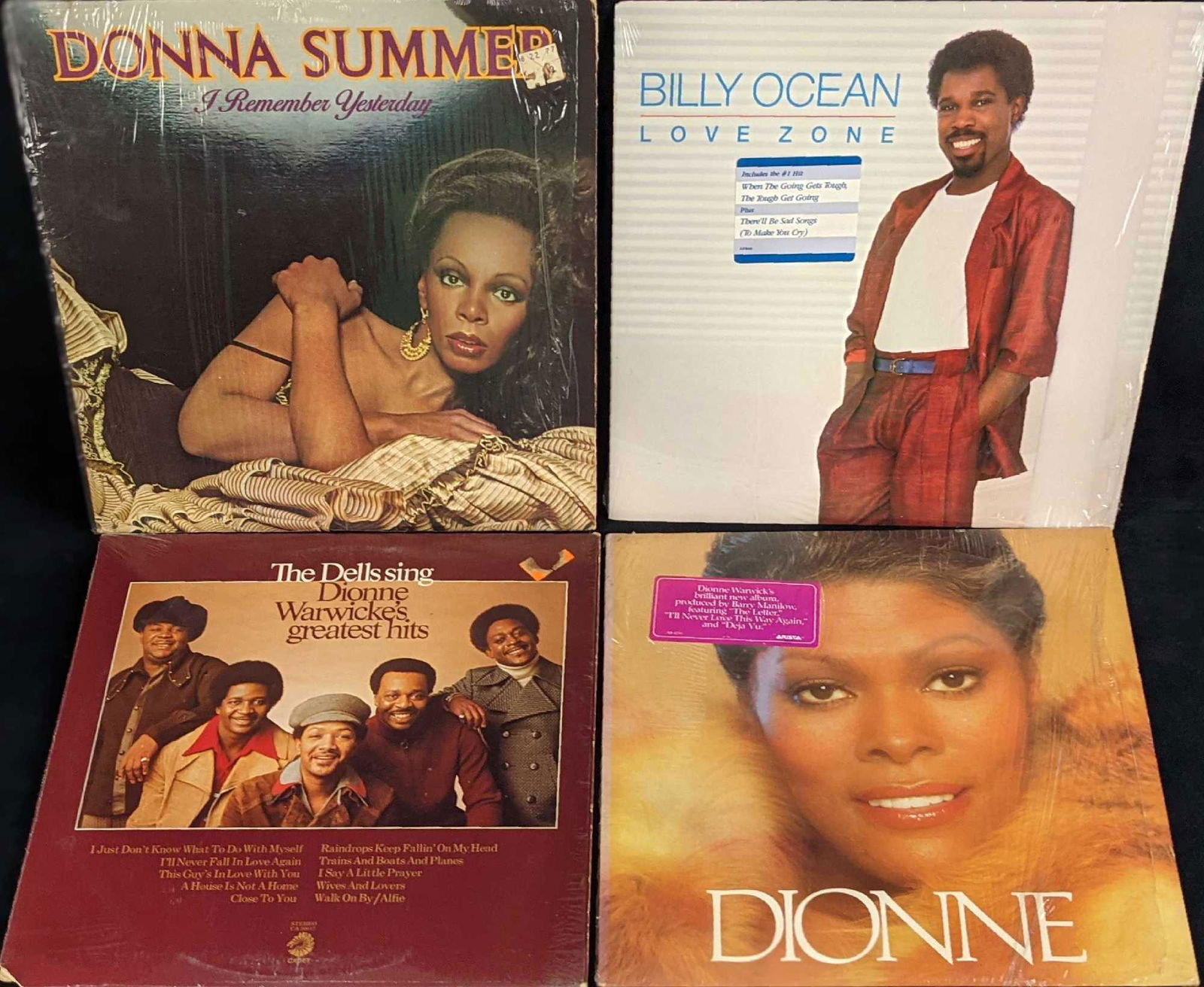 4 Vintage R&B Vinyl LP Records Billy Ocean Dionne Warwick (1 of 6)