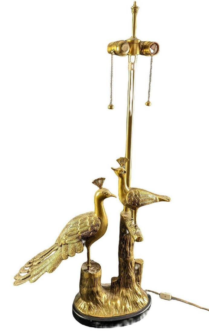 Marbro Brass Peacock Table Lamp Mid-Century Modern (1 of 10)