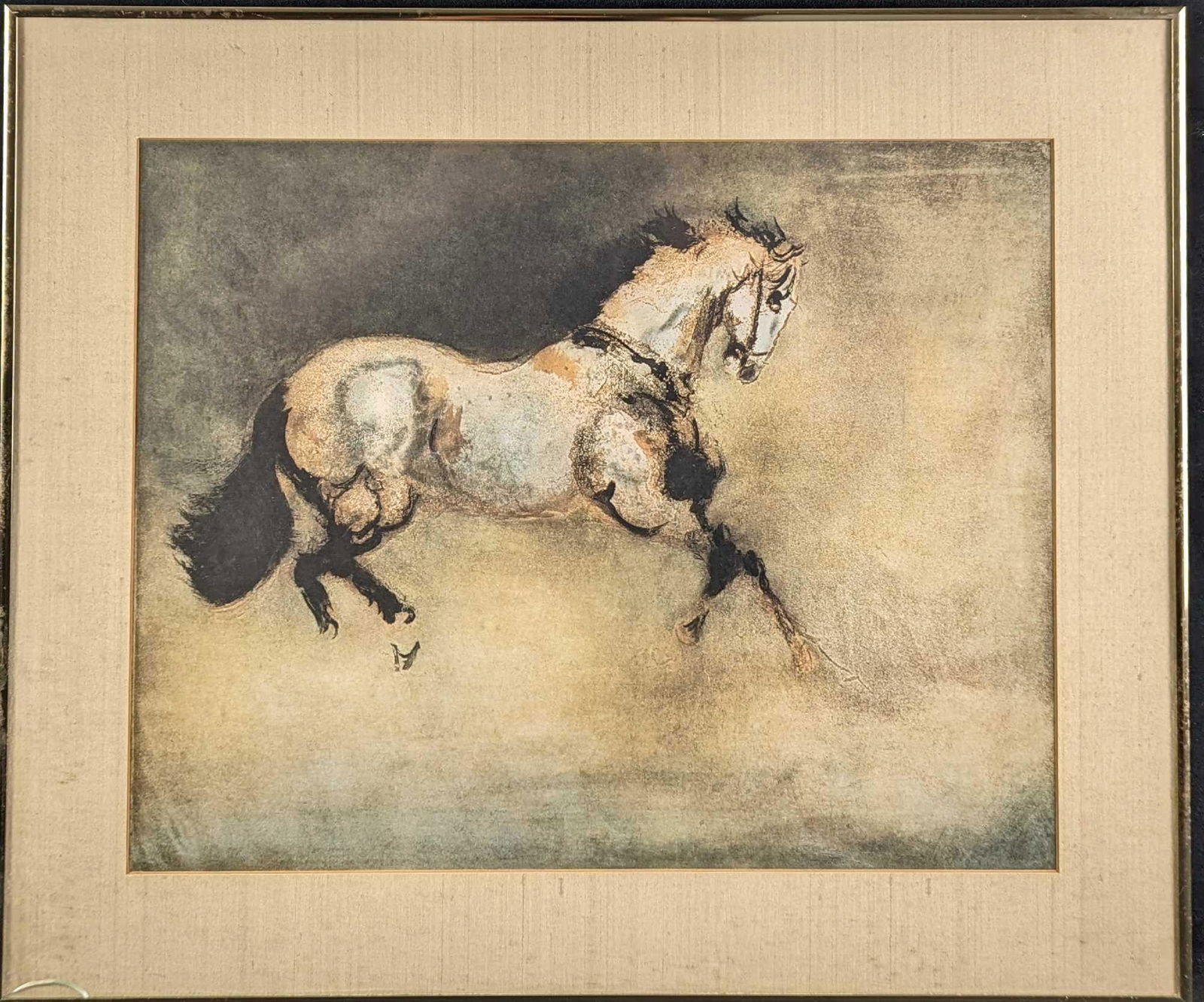 Framed Kaiko Moti Impatience Horse Lithograph (1 of 5)