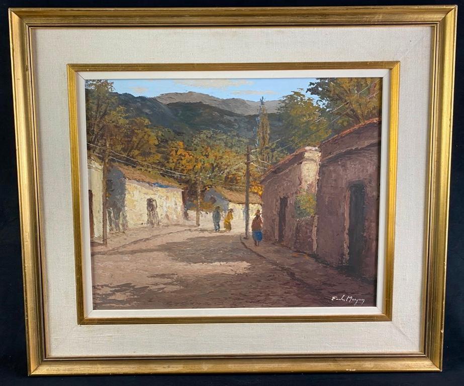 Jamaican Street Scene Acrylic Painting (1 of 6)