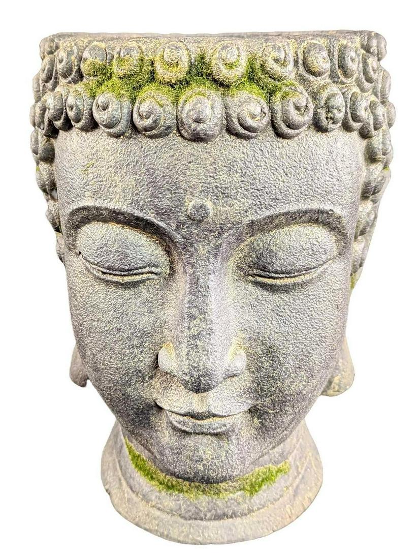 Polyresin Vintage Style Buddha Head Planter (1 of 8)