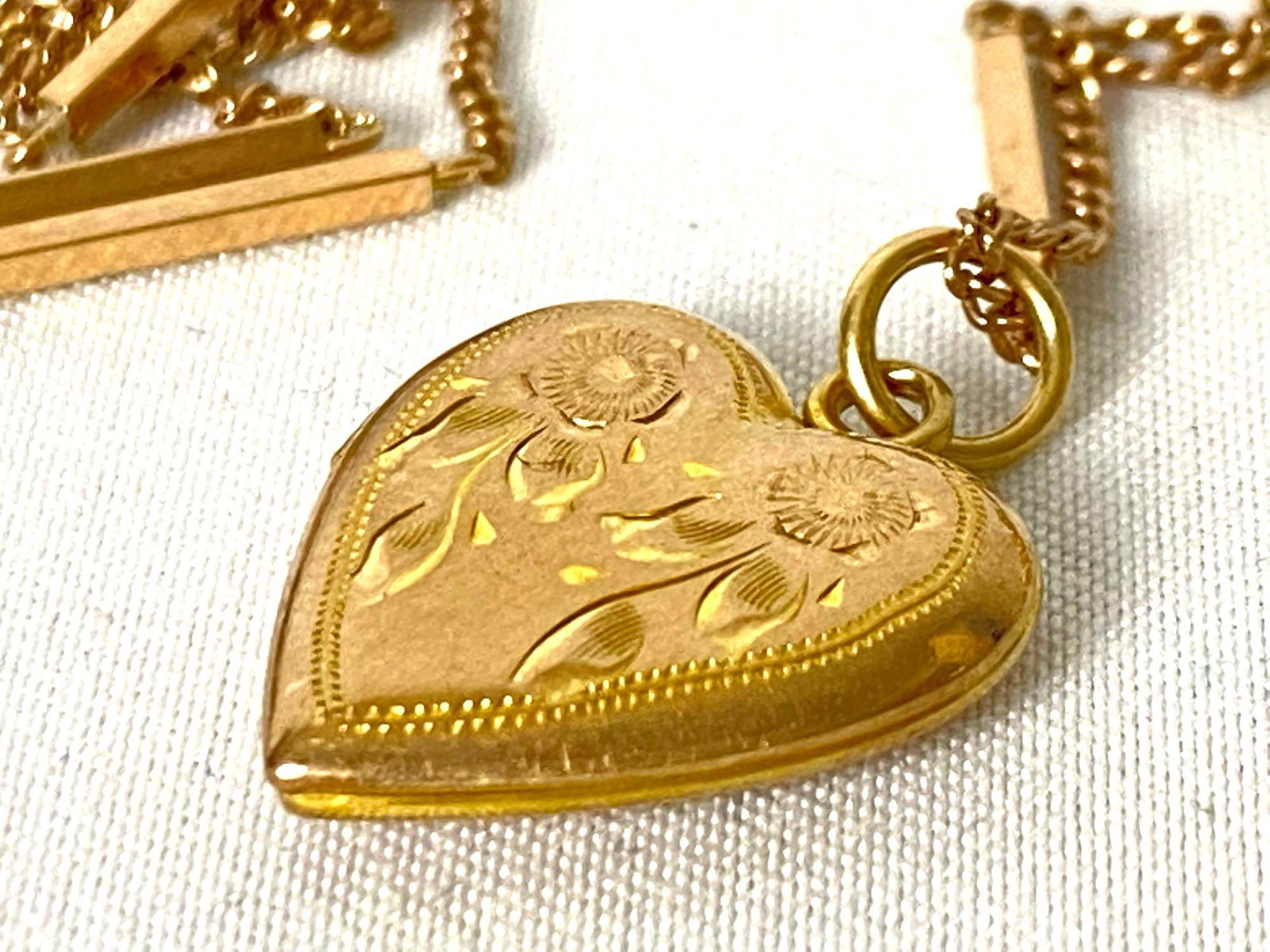 Vintage Mixed Lot 14K & 10K Gold Necklace - Locket - Earring Jewelry (1 of 10)