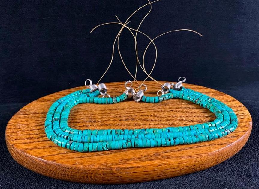 Three Turquoise Bead Strands (1 of 4)