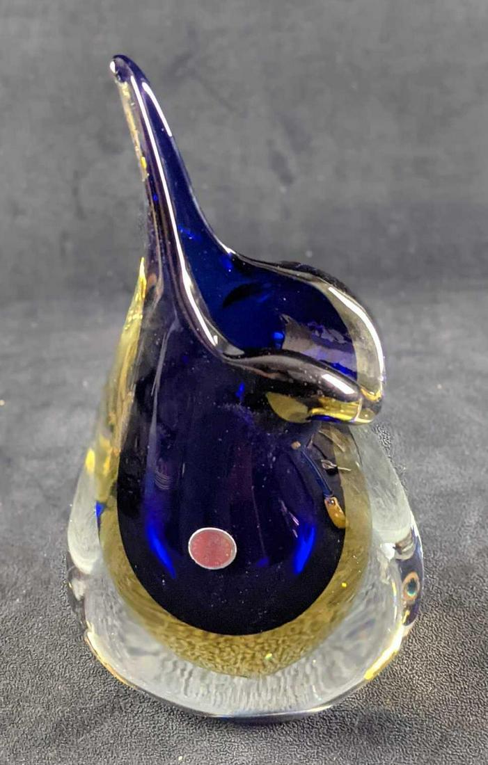 Vintage Cobalt Blue Murano Art Glass Vase (1 of 7)