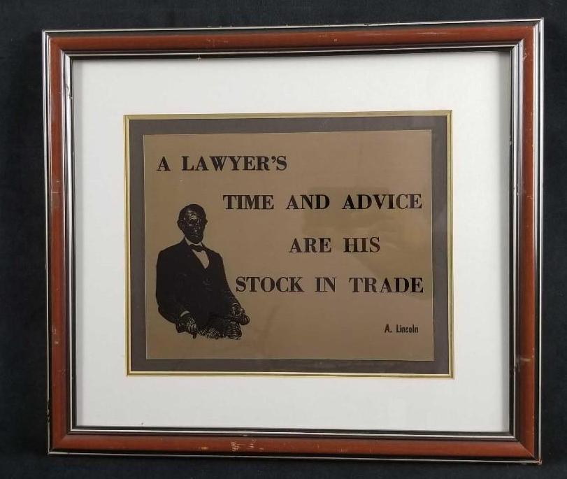 Framed Custom Made Abraham Lincoln Laser Print (1 of 3)