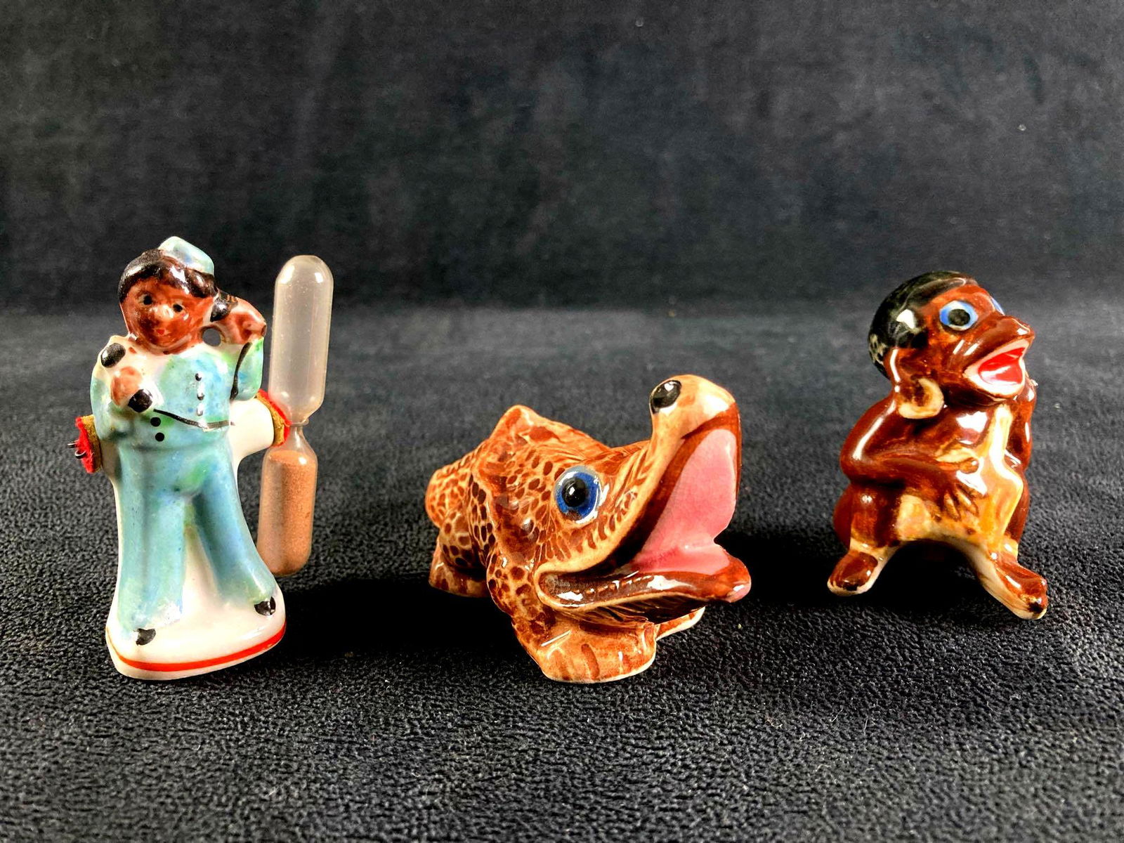 Set of (3) Occupied Japan Porcelain African American Themed Figurines (1 of 5)