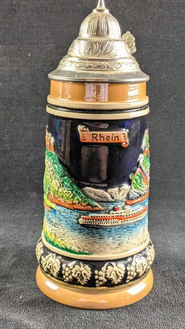 German Beer Stein Corzelius Brand Beer Stein Rhein (1 of 8)