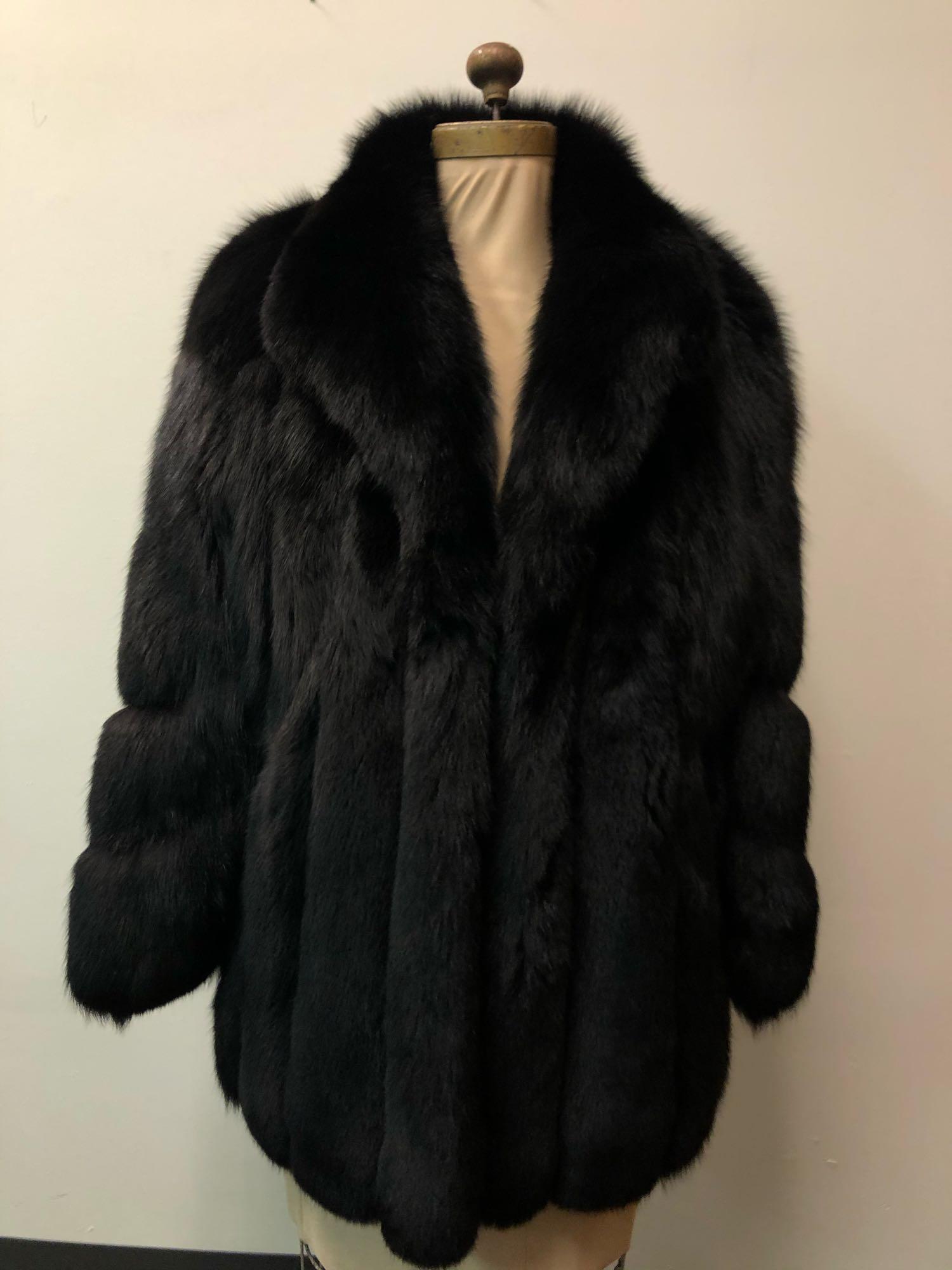 Black Fox Fur Sterling Coat by Jacobson's (1 of 10)