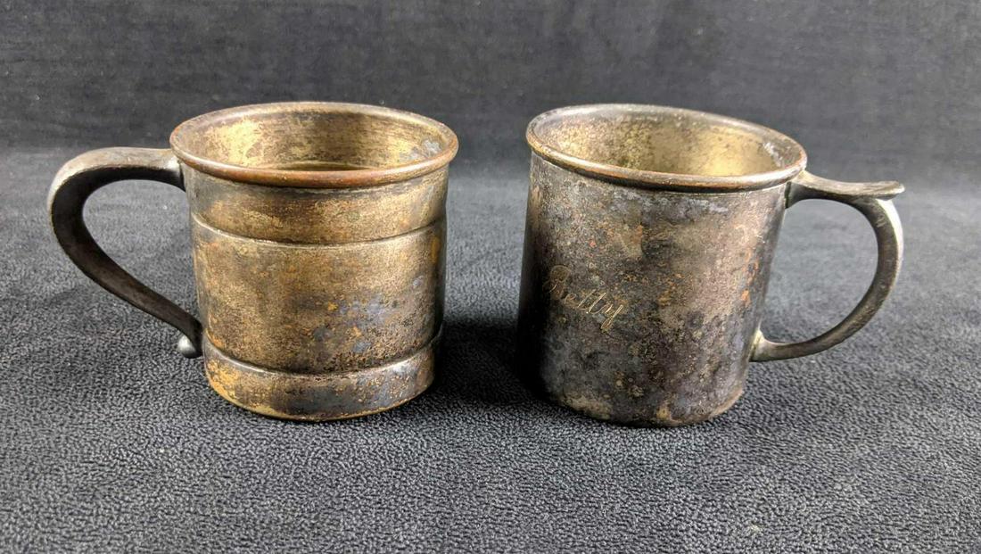 Vintage Silver Plated Small Mugs (1 of 9)