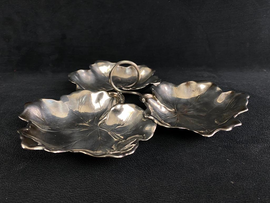 Reed & Barton Sterling Three Leaf Serving Dish (1 of 5)