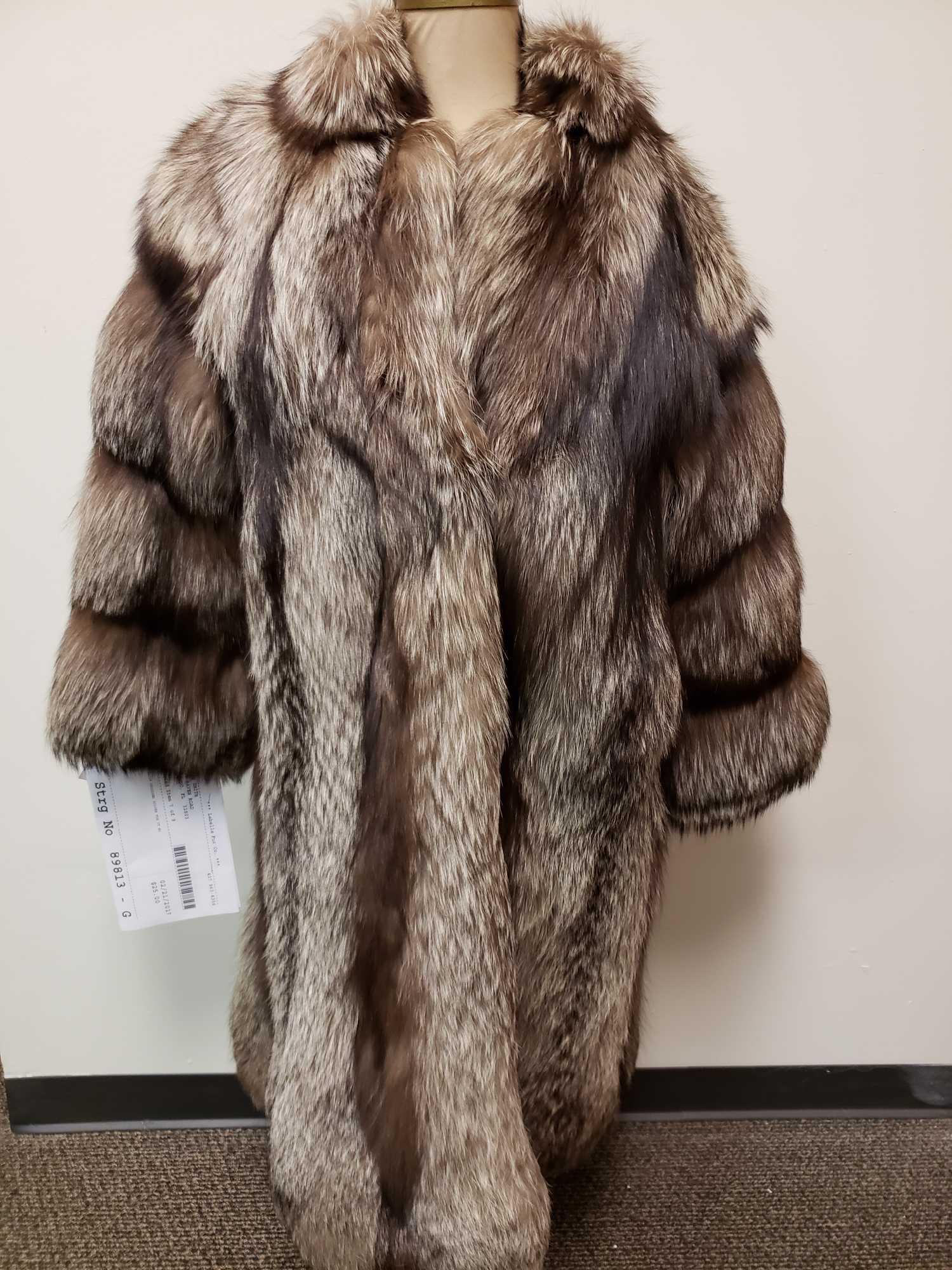 Full Length Silver Fox Fur Coat (1 of 5)