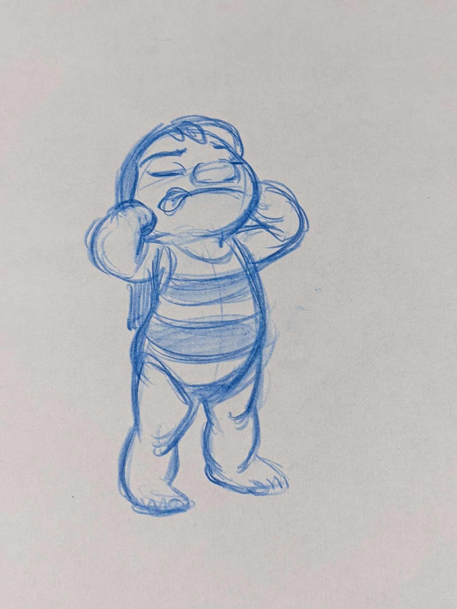 Original Disney Artist Drawn Lilo And Stitch Production Sketch Hair Fix: Here is an original sketch from an (unknown) Disney artist of Lilo from Lilo & Stich. We are not sure if it's from the movie series or the TV series. This was acquired from a long-time Disney employee