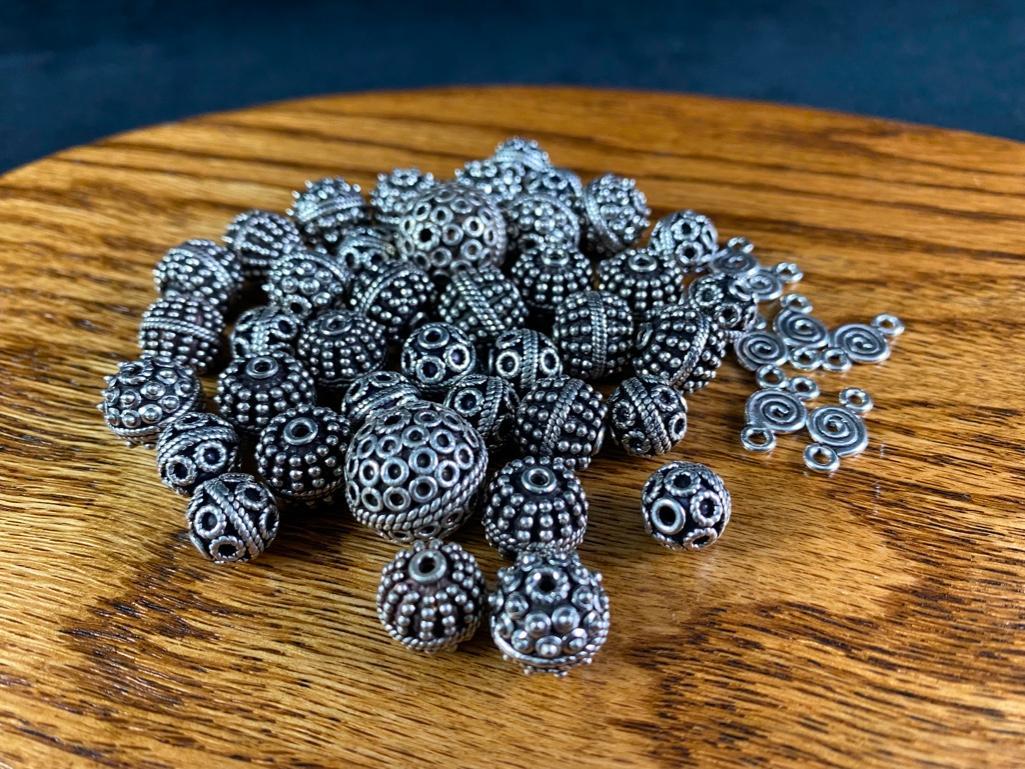 .925 Silver Jewelry Findings - Mixed Round Beads (1 of 2)