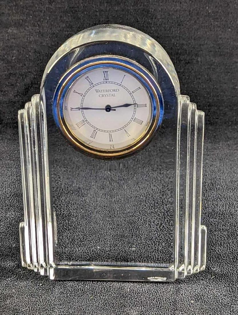 Waterford Germany Art Deco Modernist Style Metropolitan Crystal 7" Mantle Clock (1 of 11)