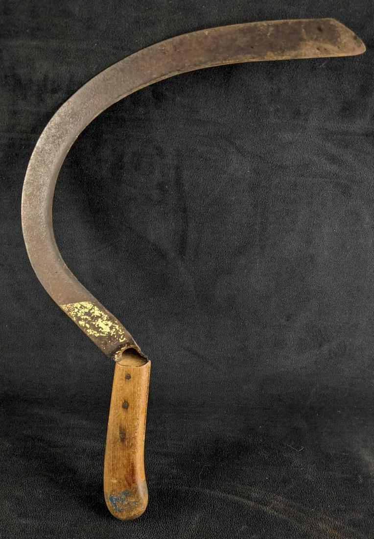Antique Sickle Made by Village Blacksmith Watertown (1 of 5)