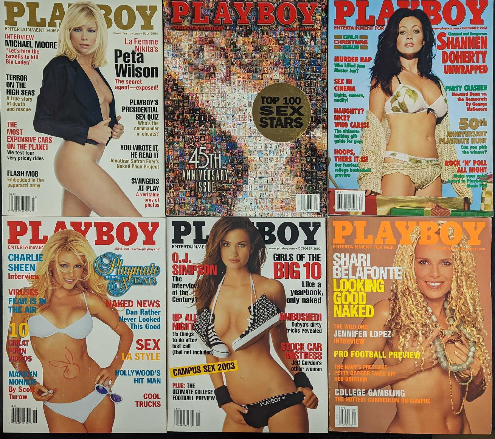 Lot Of Six Playboy Magazines Shannen Doherty (1 of 4)