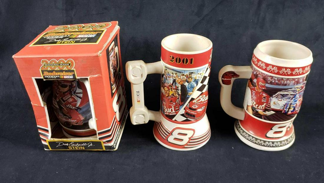 Lot of 3 Number 8 Dale Earnhardt Jr Beer Steins (1 of 9)