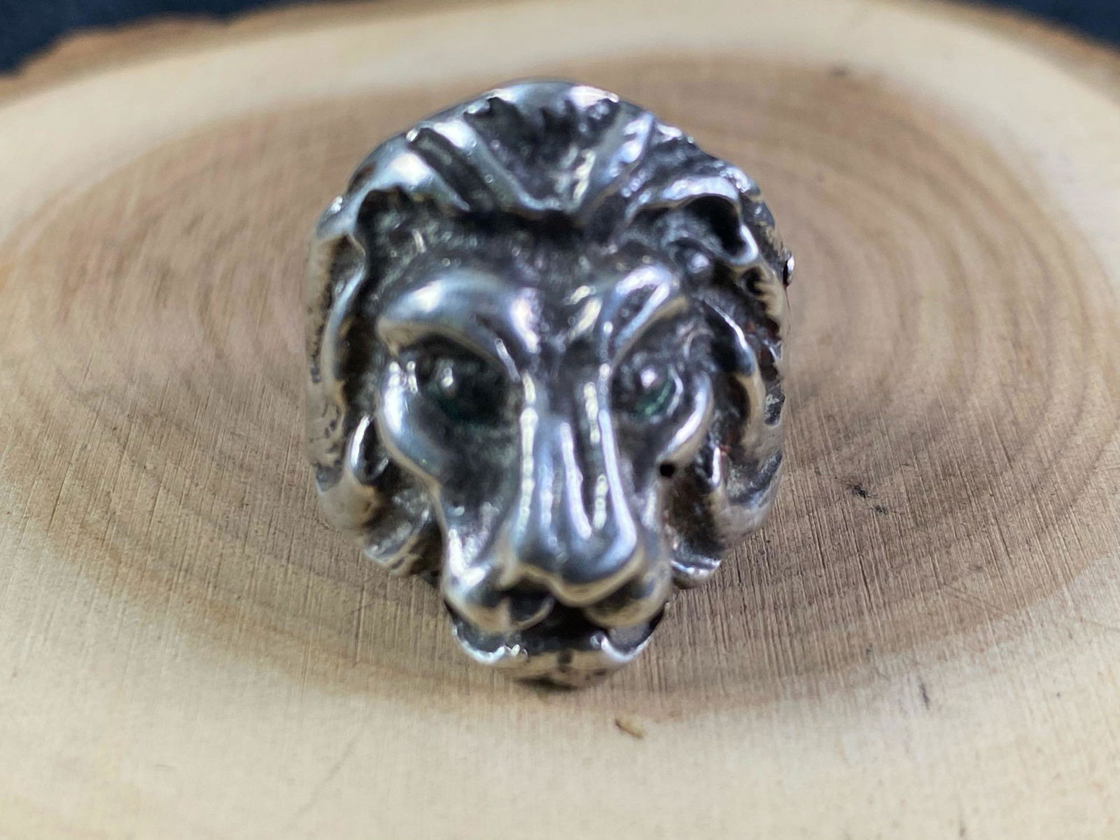 Vintage Sterling Silver Lion Head Ring (1 of 7)